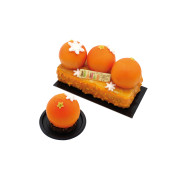 Bûche Trompe-l'œil mandarine