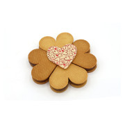 Coffret 4 cœurs sablés