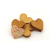 Coffret 4 cœurs sablés