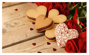 Coffret 4 cœurs sablés