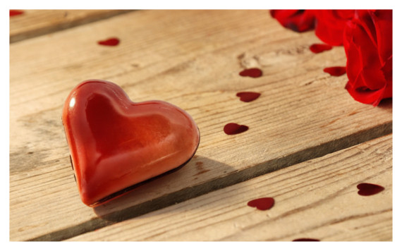 Bonbonnière cœur Chocolat noir & caramel au beurre salé